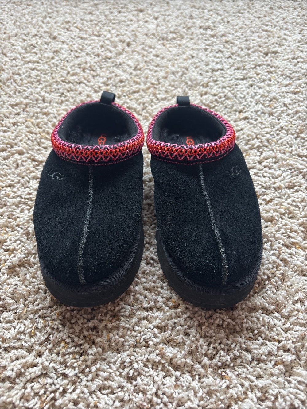Ugg Tazz Slippers Kids Black/Pink/Orange Big Kid Sz 3